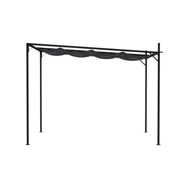 Pergola rétractable tonnelle de jardin 3x3 m anthracite Tonnelle de jardin rétractable Tonnelle terrasse Pergola terrasse