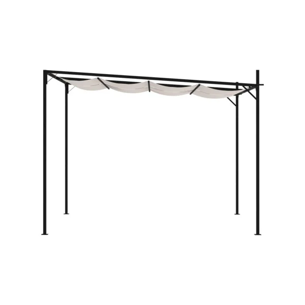 Pergola rétractable tonnelle de jardin 3x3 m crème Tonnelle de jardin rétractable Tonnelle terrasse Pergola terrasse