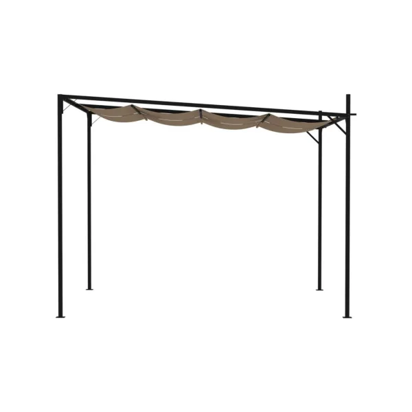 Pergola rétractable tonnelle de jardin 3x3 m taupe Tonnelle de jardin rétractable Tonnelle terrasse Pergola terrasse