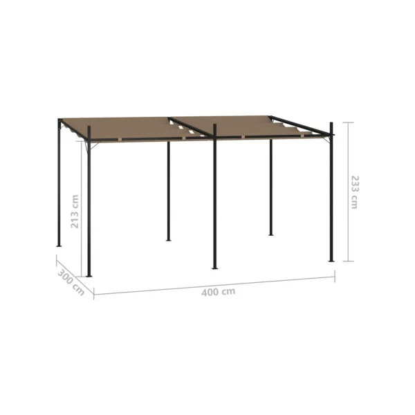 Pergola rétractable tonnelle de jardin 4x3 m (3 couleurs) Tonnelle jardin Tonnelle terrasse Pergola jardin