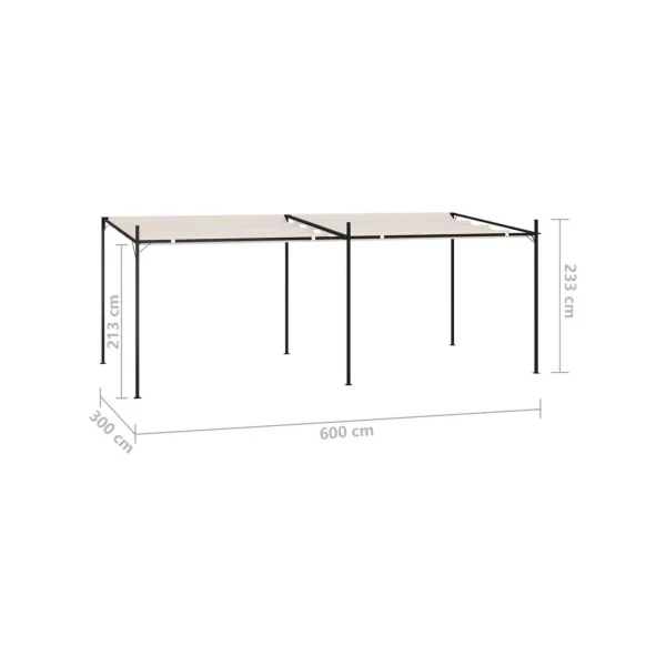 Pergola rétractable tonnelle de jardin 6x3 m (3 couleurs) Tonnelle de jardin Pergola de jardin Tonnelle terrasse