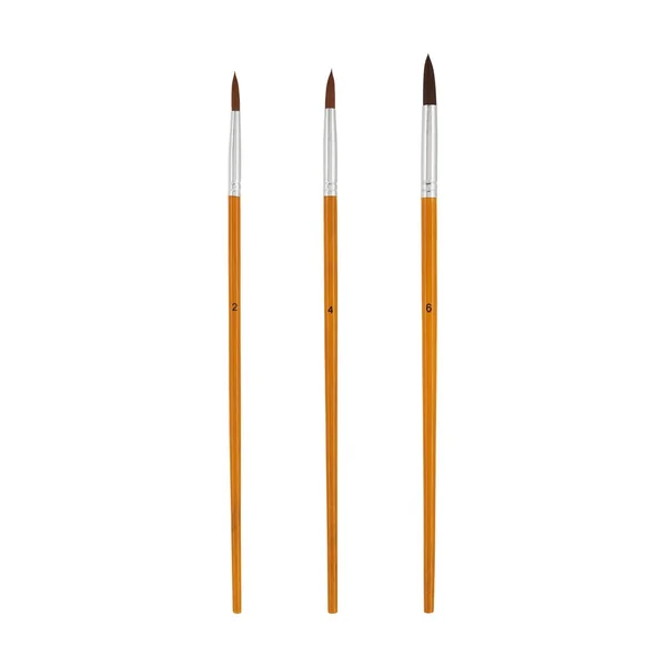 Pinceaux ronds à manche en bambou VBS « Assortiment », 70 pc.