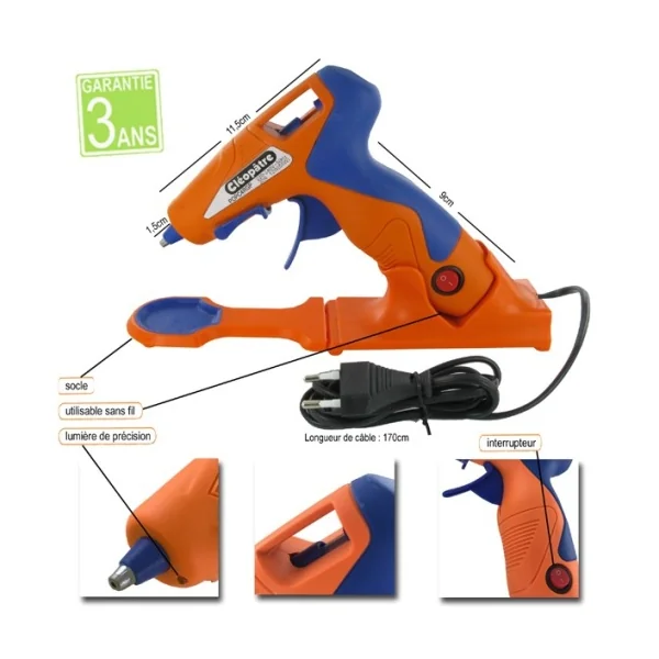 Pistolet Cléo'GUN 3D Paint Baton de colle / Peinture Ø 7mm