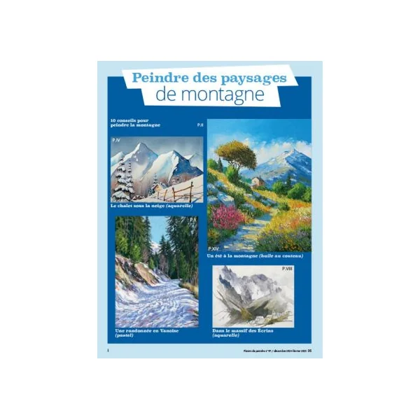 Plaisirs de Peindre n°97 + un cahier spécial "neige et montagne"