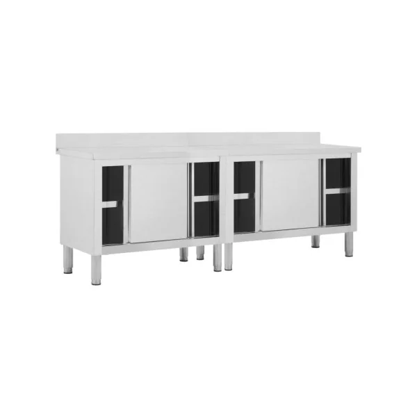 Plan de travail professionnel en INOX 240 cm Restauration Hôtellerie Cuisine Plan de travail Inox