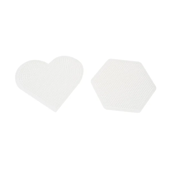 Plaques Hama « Cœur et hexagone »