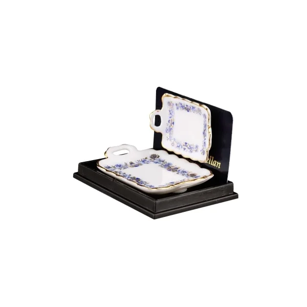 Plats de service avec dorures - Blue onion