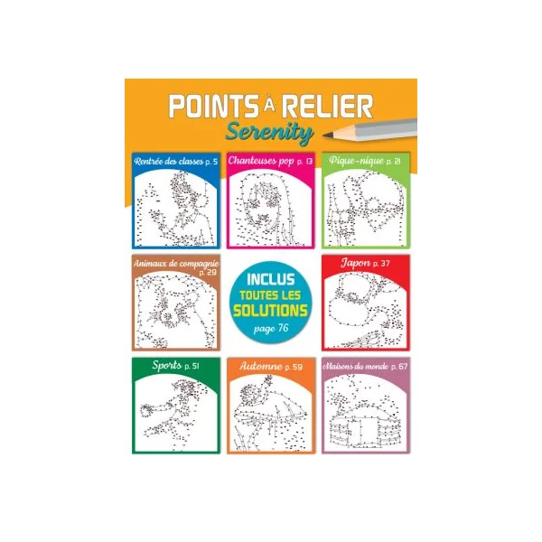 Points à relier Serenity 6 - Avec 70 dessins à relier !
