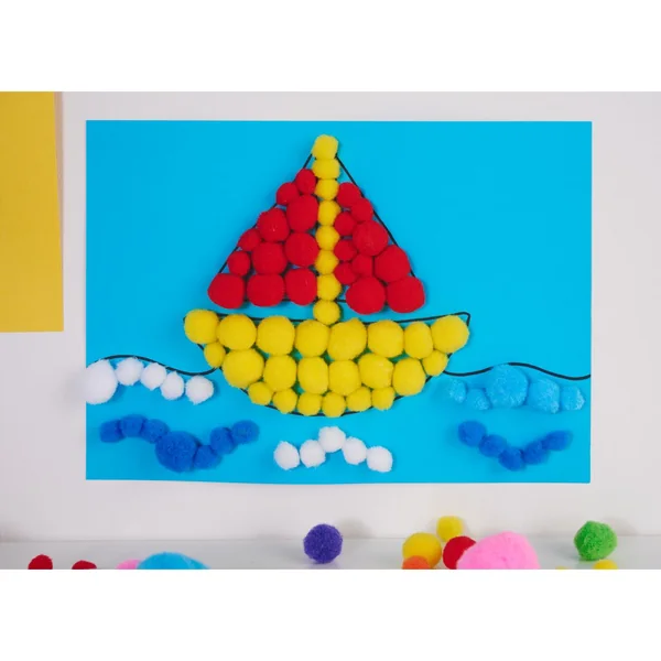 Pompons VBS « Couleurs et tailles variées », 1000 pc.