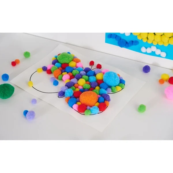 Pompons VBS « Couleurs et tailles variées », 1000 pc.