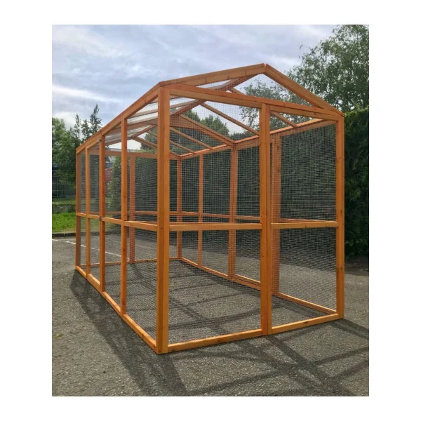 Poulailler bois grillagé en acier galvanisé 4,30m² enclos poule parc poule