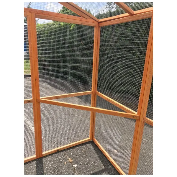 Poulailler bois grillagé en acier galvanisé 4,30m² enclos poule parc poule