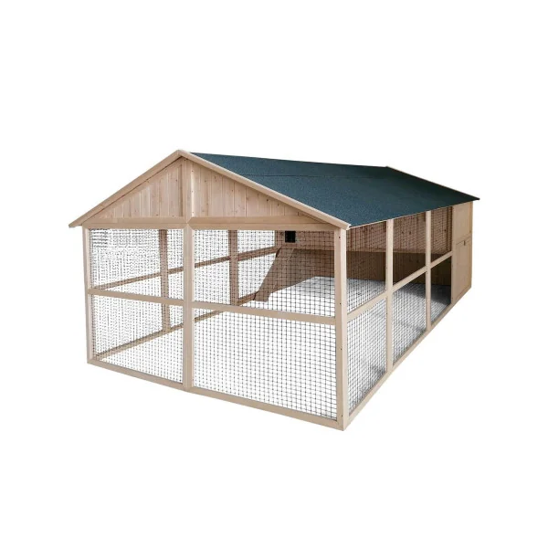 Poulailler Chambord 10 poules poulailler en Pin sylvestre séché certifié FSC toiture shingle