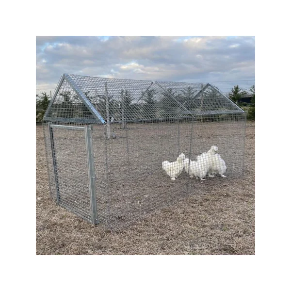 Poulailler en fer galvanisé 4-7 poules avec enclos maille soudée poulailler en métal poulailler sur pilotis