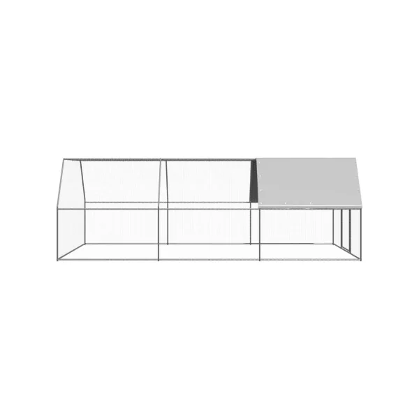 Poulailler enclos parc grillagé 6x3x2 m poulailler galvanisé 18 m² parc basse cour