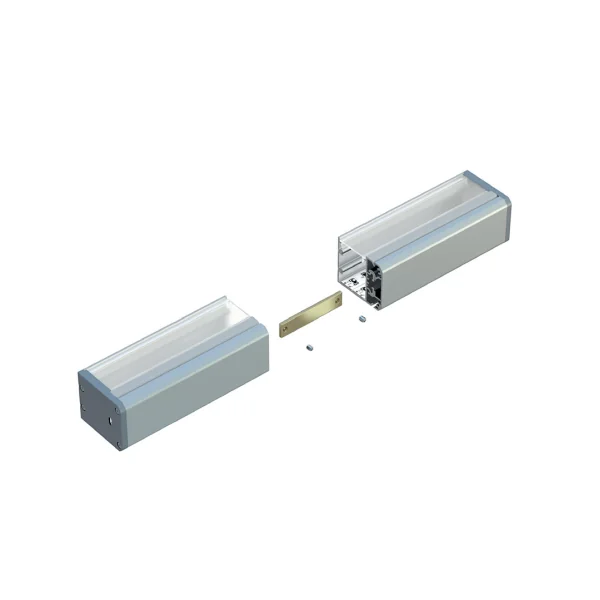 Profilé aluminium pour ruban led double UNICO blanc laqué longueur 2m