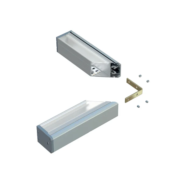 Profilé aluminium pour ruban led double UNICO blanc laqué longueur 2m