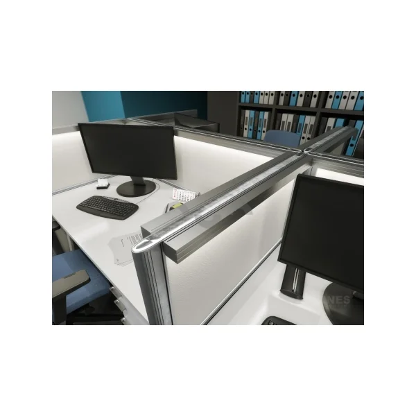 Profilé aluminium pour ruban led double UNICO blanc laqué longueur 2m