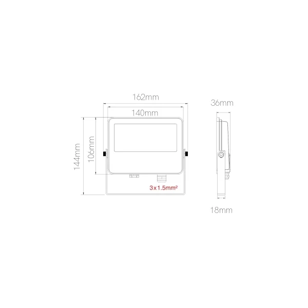 Projecteur Led blanc IP65 Beneito Faure SKY 20W blanc variable 110°
