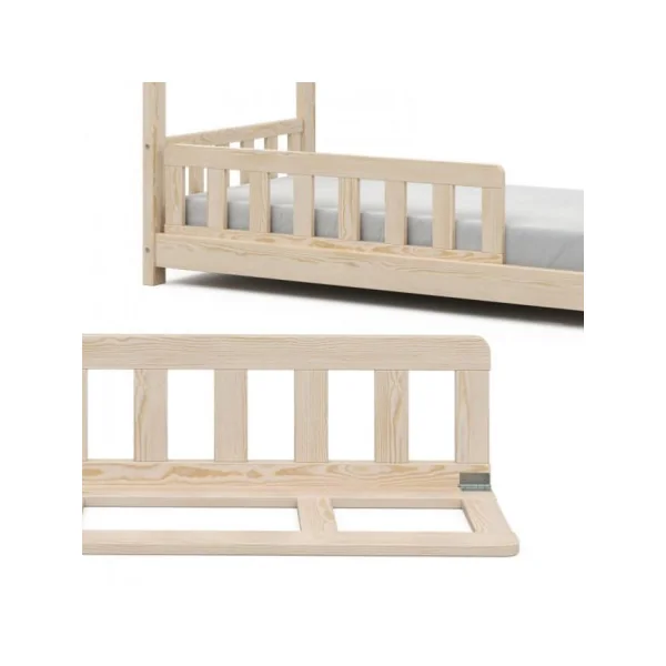 Protection anti chute amovible bois naturel barrière sécurité lit enfant protection lit antichute