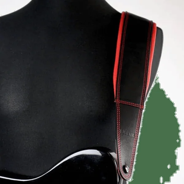 RICHTER Springbreak I Nappa Guitar Strap Black / Red - 1543