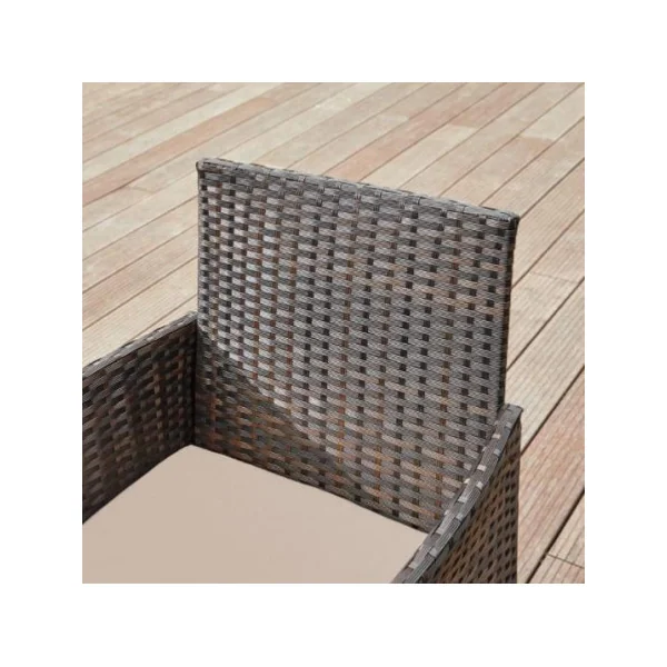 Salon de jardin 4 places résine tressée marron / taupe Canapé de jardin mobilier de jardin mobilier extérieur ensemble de jardin