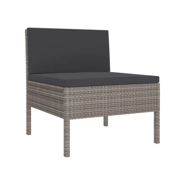 Salon de jardin résine tressé grise modulable Canapé de jardin mobilier de jardin mobilier extérieur ensemble de jardin canapé e