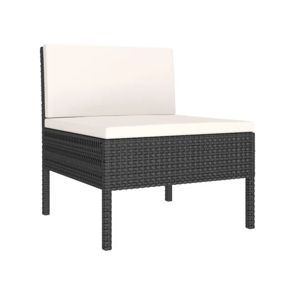 Salon de jardin résine tressé noir modulable Canapé de jardin mobilier de jardin mobilier extérieur ensemble de jardin canapé ex