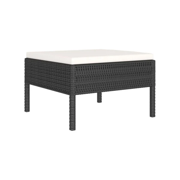 Salon de jardin résine tressé noir modulable Canapé de jardin mobilier de jardin mobilier extérieur ensemble de jardin canapé ex