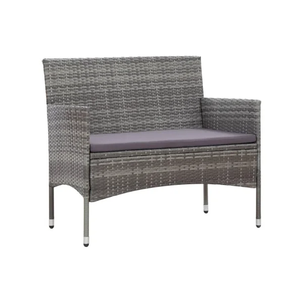 Salon de jardin résine tressée gris Canapé de jardin mobilier de jardin mobilier extérieur ensemble de jardin canapé extérieur