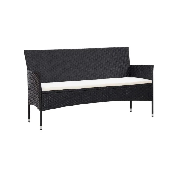 Salon de jardin résine tressée noir 7 places Canapé de jardin mobilier de jardin mobilier extérieur ensemble de jardin canapé ex