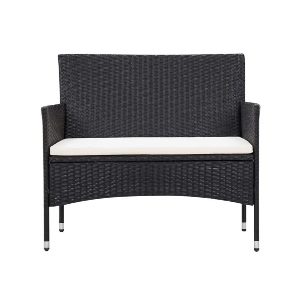 Salon de jardin résine tressée noir 7 places Canapé de jardin mobilier de jardin mobilier extérieur ensemble de jardin canapé ex