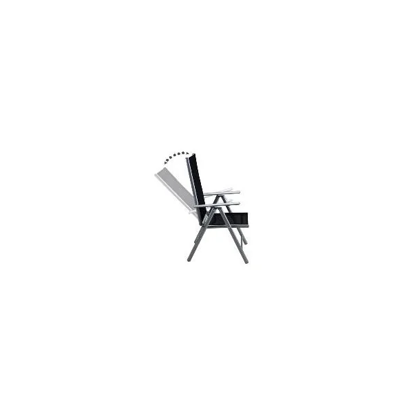 Salon jardin 4 places en aluminium table de jardin avec plateau verre 5mm avec 4 chaises pliantes