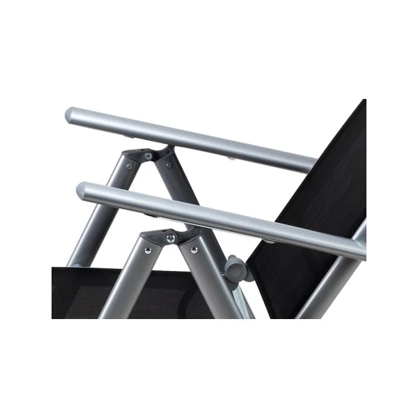 Salon jardin 6 places en aluminium table de jardin avec plateau verre 5mm avec 6 chaises pliantes