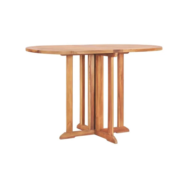 Salon jardin teck massif 4 chaises 1 table pliante salon extérieur bois massif avec chaises