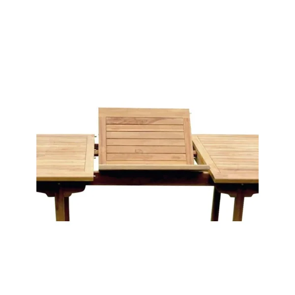 Salon jardin TECK ovale 8 chaises 1 table ovale extérieur en bois massif