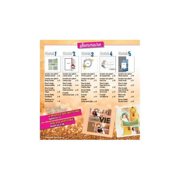 Scrapbooking spécial SKETCHES format carré - Hors-série 21