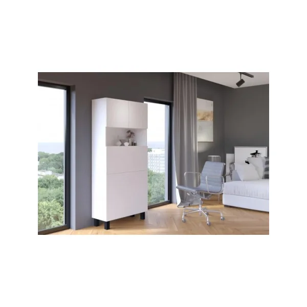 Secrétaire moderne bureau pratique spacieux blanc mat secrétaire meuble tendance