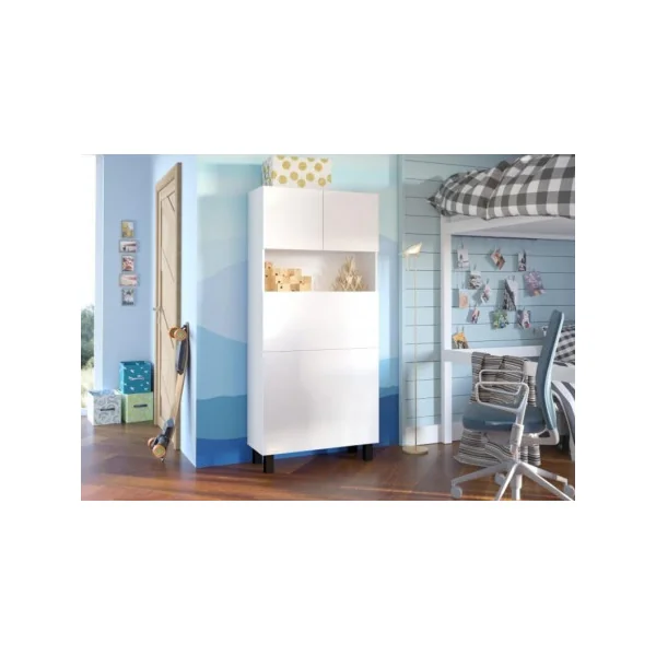 Secrétaire moderne bureau pratique spacieux blanc mat secrétaire meuble tendance