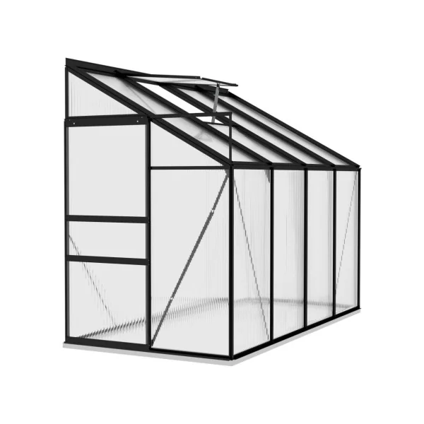 Serre de jardin adossée ALU 3,17m² Serre ALU et polycarbonate Serre maraicher Serre potager Serre plantation