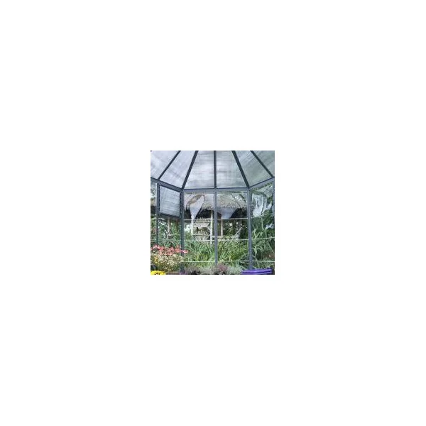 Serre hexagonale grise en polycarbonate Serre Aluminium Serre maraicher Serre potager Serre plantation