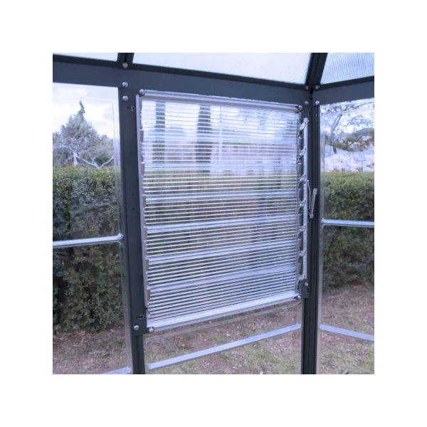 Serre hexagonale grise en polycarbonate Serre Aluminium Serre maraicher Serre potager Serre plantation