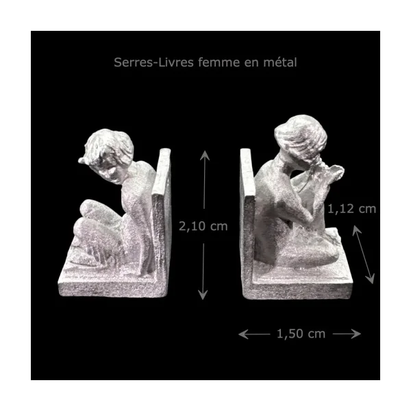 Serres livres femme - Métal - La paire