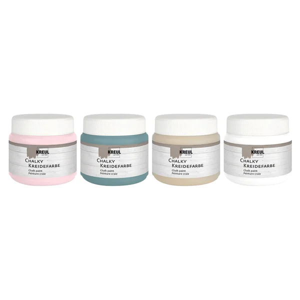 Set basic de peintures craie KREUL, 4 x 150 ml