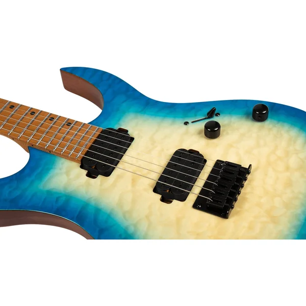 Spira Guitars S-500 QAB Trans Aqua Blue