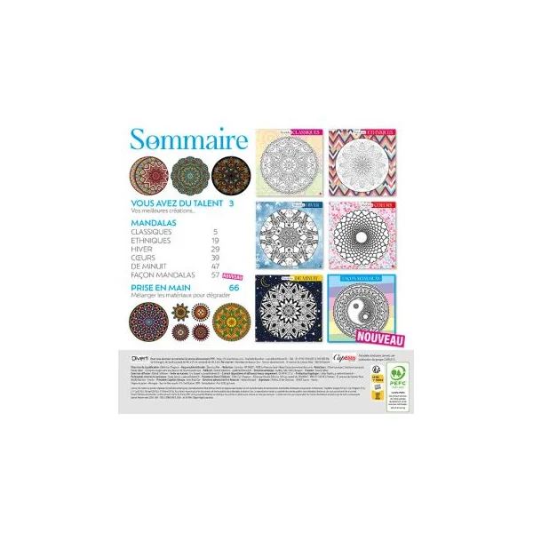 Spécial Hiver - Mandalas Ambiance Zen 24 - 100 motifs à colorier