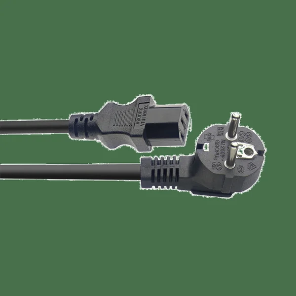 Stagg 1,5M−1,5M Voedingskabel IEC−Schuko Euro Kabel