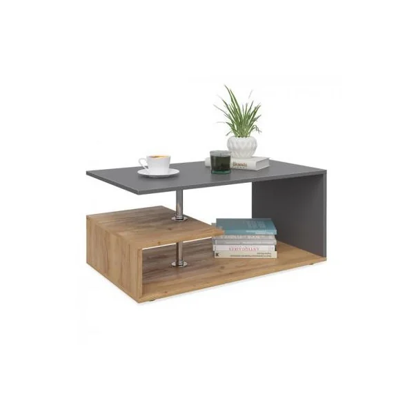 Table basse anthracite et chêne table salon design table basse rectangulaire