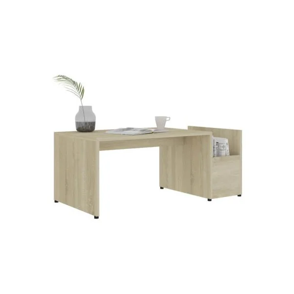 Table basse chêne avec rangement table basse rectangulaire table salon moderne