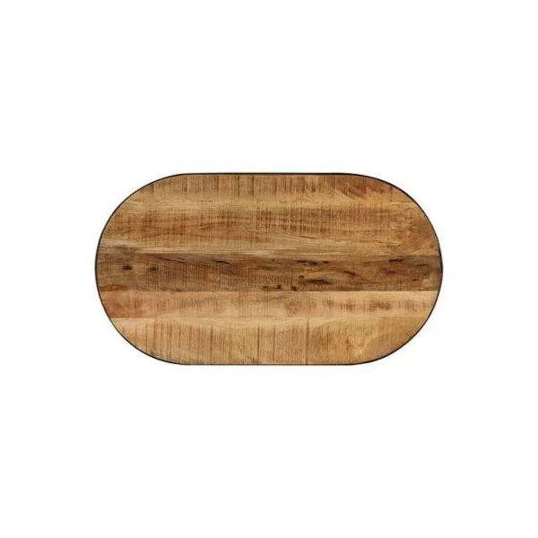 Table basse en manguier massif tale basse ovale pied métal table basse industrielle